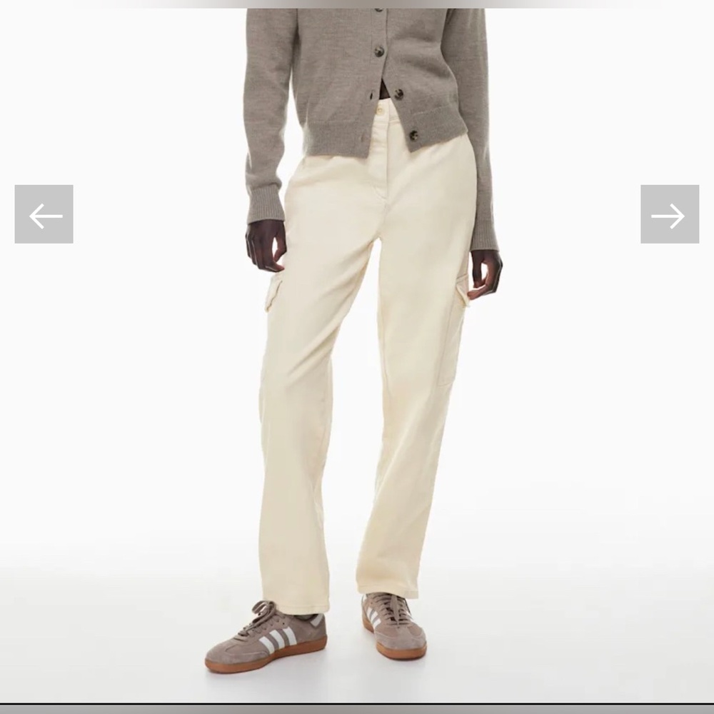 Aritzia Wilfred Free Modern Cargo Pant (High Waisted in "Birch" Colour)